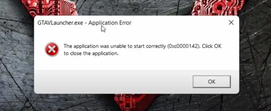 The Application Was Unable to Start Correctly 0x0000142