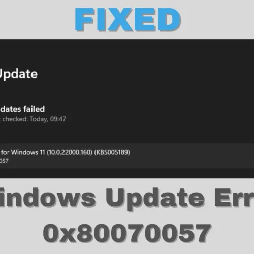 Windows Update Error 0x80070057
