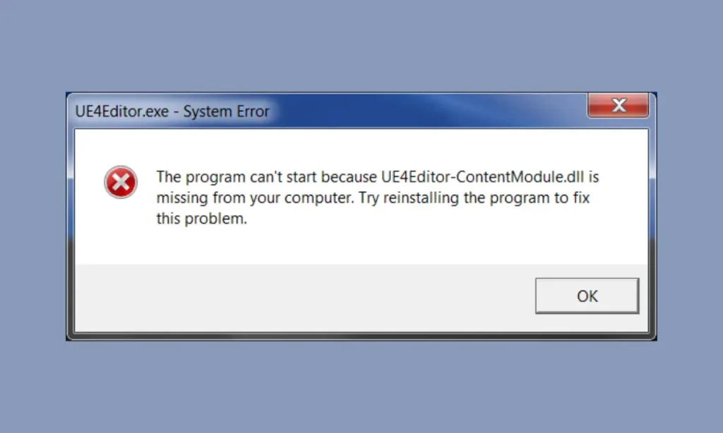 missing dll file error