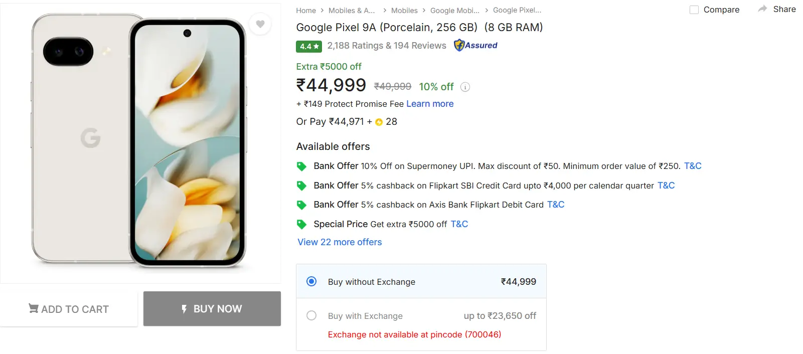 Google Pixel 9A Sale Price