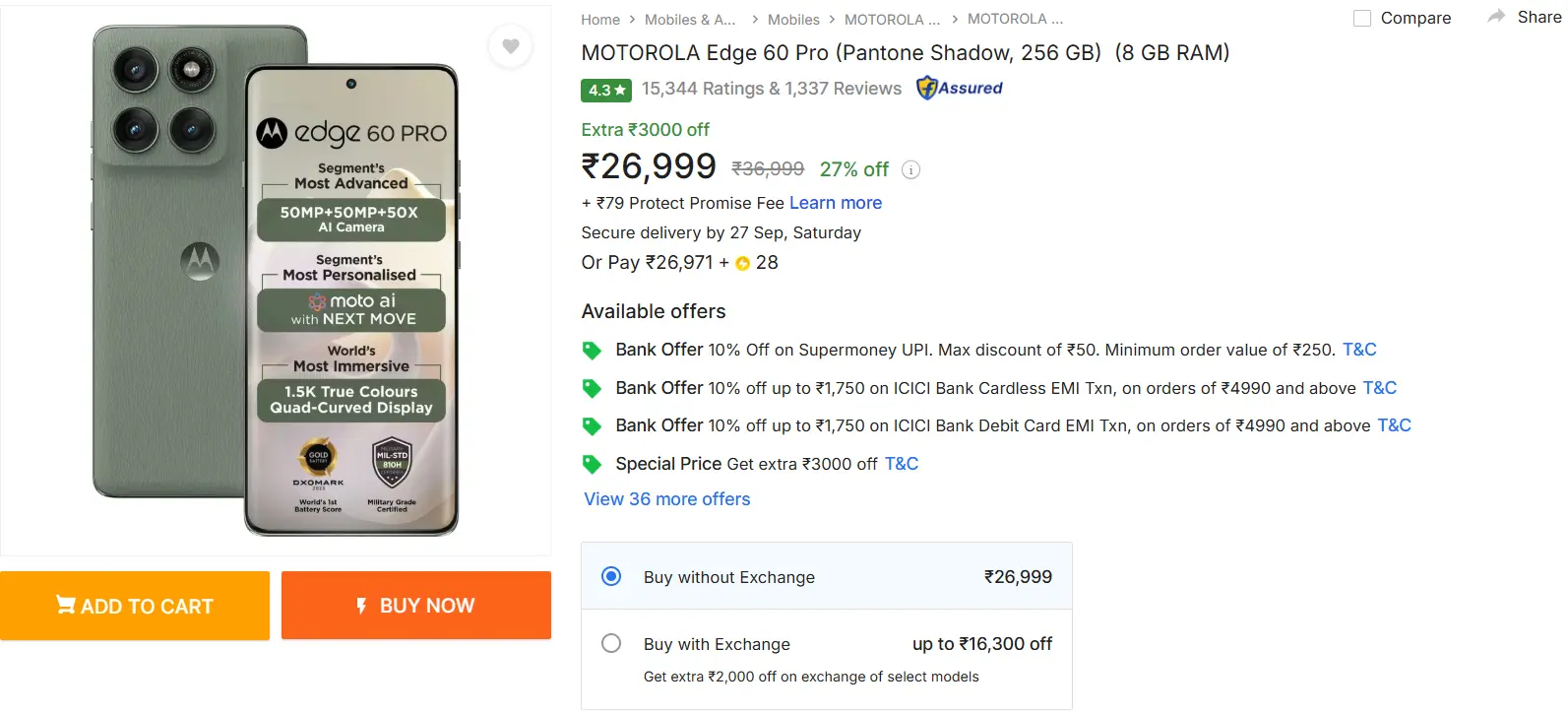 Motorola Edge 60 Pro Sale Price