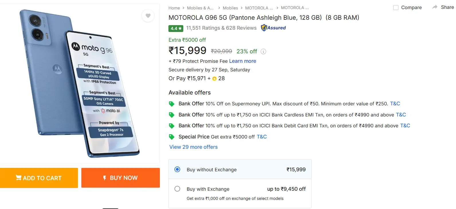 Motorola G96 Sale Price