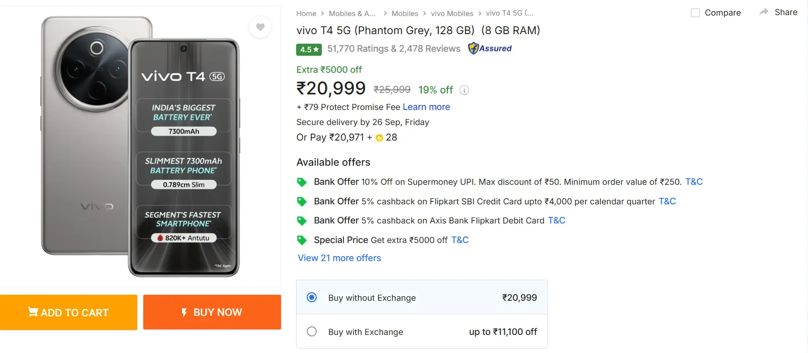 Vivo T4-5G Sale Price